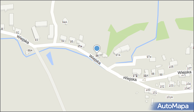 Jelenia Góra, Wiejska, 96, mapa Jelenia Góra