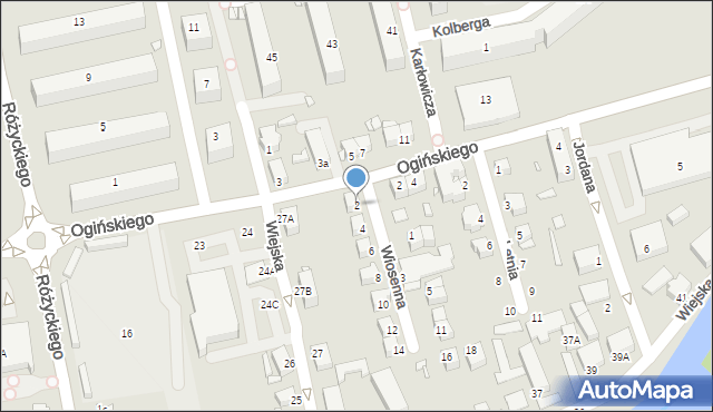 Jelenia Góra, Wiosenna, 2, mapa Jelenia Góra