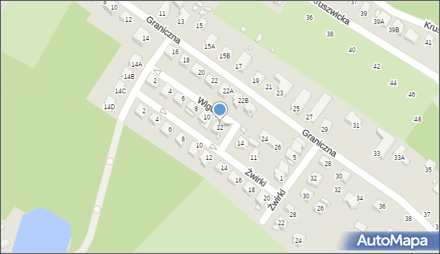 Jelenia Góra, Wigury Stanisława, inż. pil., 12, mapa Jelenia Góra