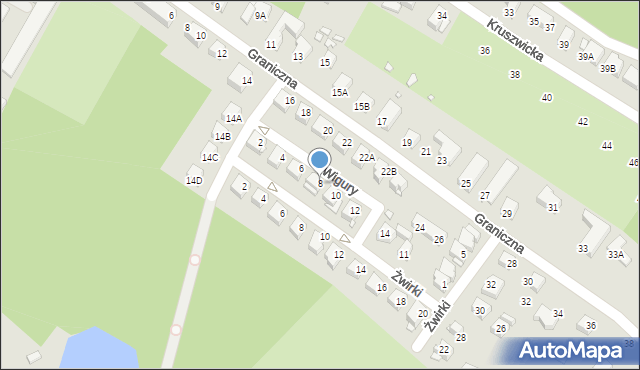 Jelenia Góra, Wigury Stanisława, inż. pil., 8, mapa Jelenia Góra