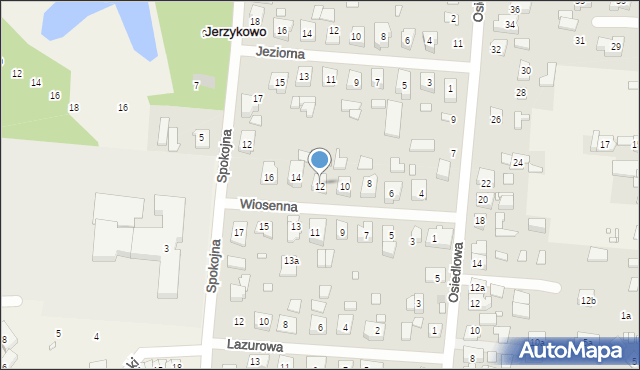 Jerzykowo, Wiosenna, 12, mapa Jerzykowo