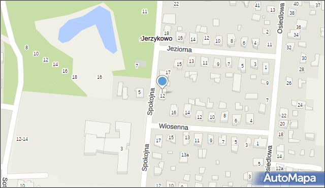 Jerzykowo, Wiosenna, 18, mapa Jerzykowo