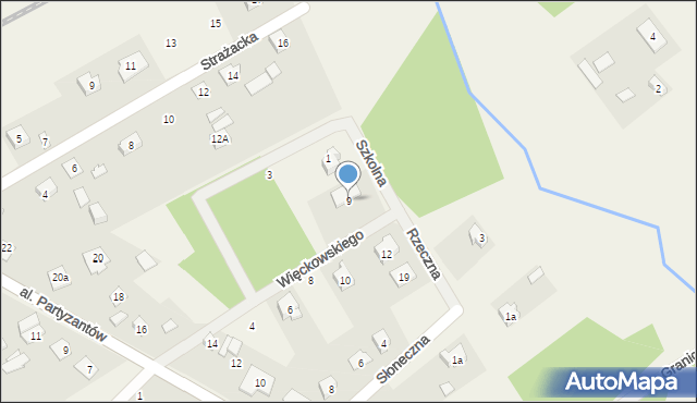 Jesionka, Więckowskiego Tadeusza, 9, mapa Jesionka