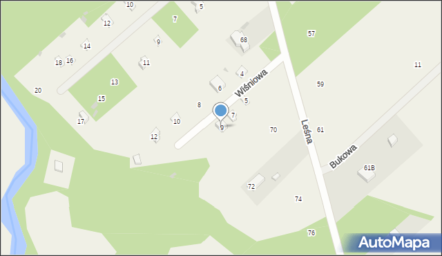 Joachimów-Mogiły, Wiśniowa, 9, mapa Joachimów-Mogiły