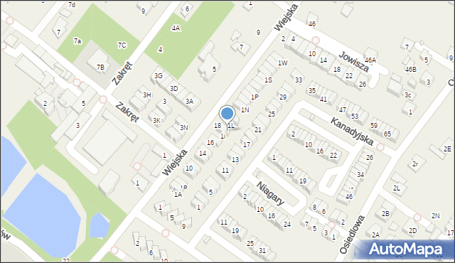 Józefosław, Wiejska, 1K, mapa Józefosław