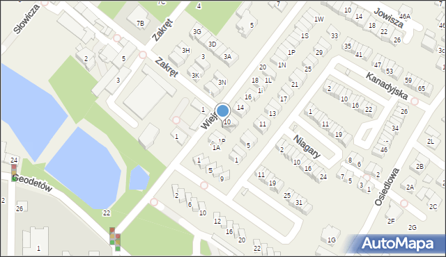 Józefosław, Wiejska, 8, mapa Józefosław