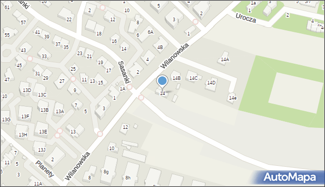 Józefosław, Wilanowska, 14, mapa Józefosław
