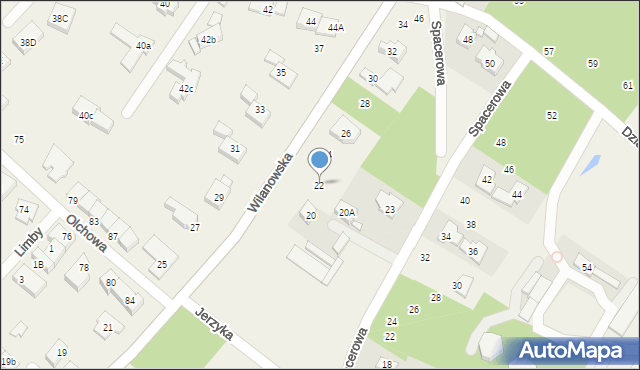 Józefosław, Wilanowska, 22, mapa Józefosław