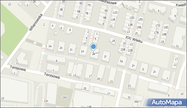 Józefosław, Wilanowska, 2e, mapa Józefosław