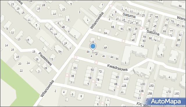 Józefosław, Wilanowska, 4d, mapa Józefosław