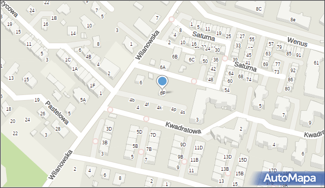 Józefosław, Wilanowska, 6F, mapa Józefosław