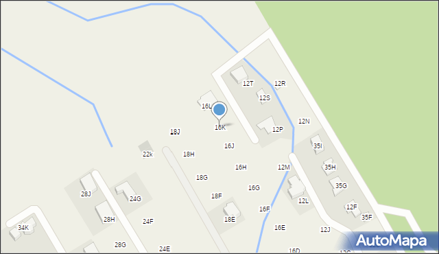 Józefów, Wiosenna, 16K, mapa Józefów