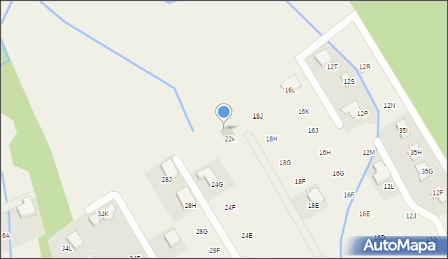 Józefów, Wiosenna, 22l, mapa Józefów