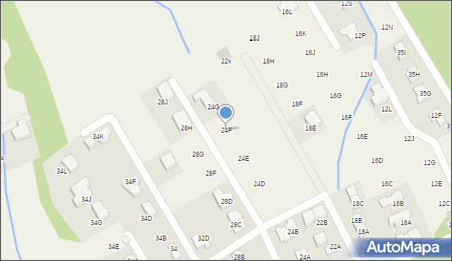 Józefów, Wiosenna, 24F, mapa Józefów