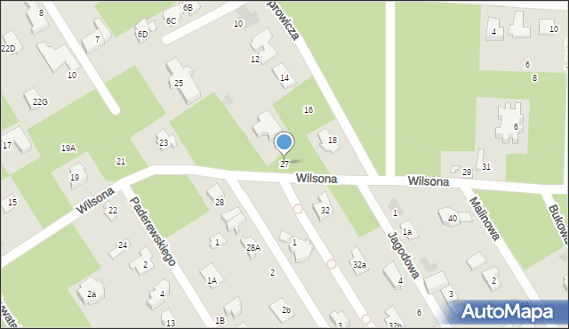 Józefów, Wilsona Thomasa Woodrowa, 27, mapa Józefów