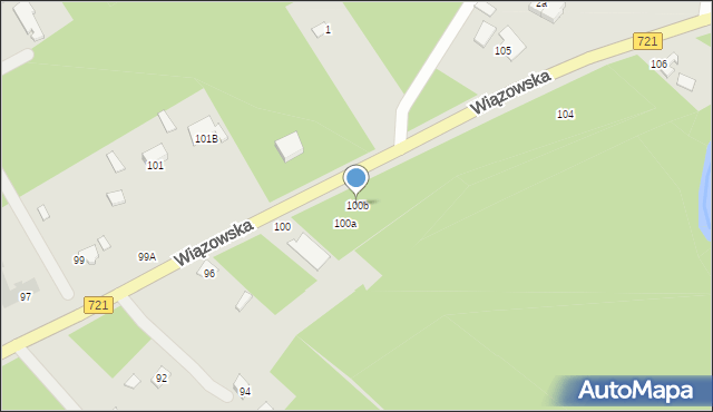 Józefów, Wiązowska, 100b, mapa Józefów