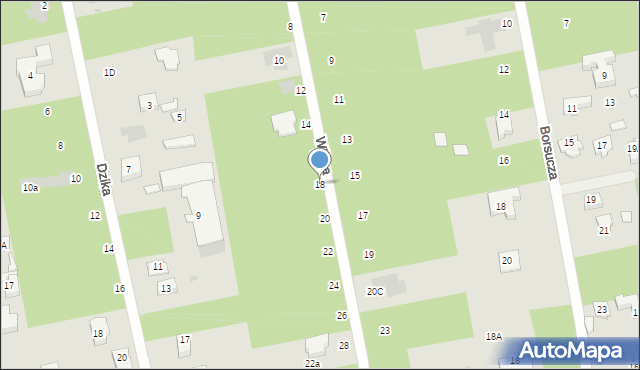 Józefów, Wilcza, 18, mapa Józefów