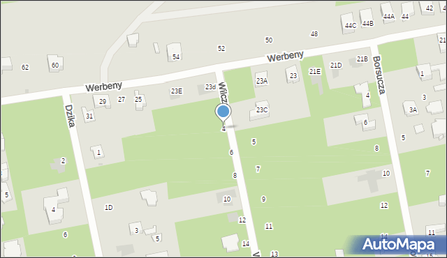 Józefów, Wilcza, 4, mapa Józefów