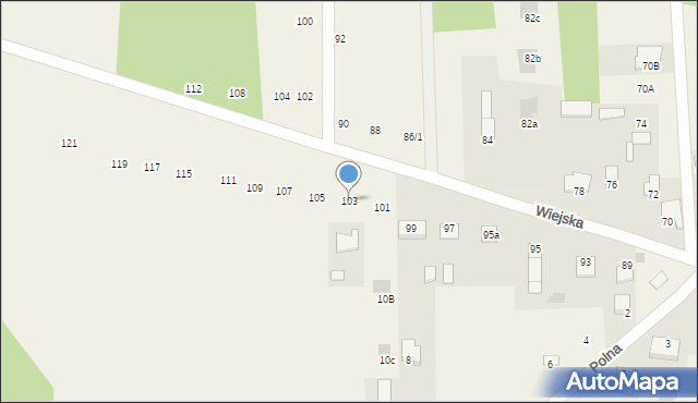 Jurowce, Wiejska, 103, mapa Jurowce