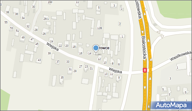 Jurowce, Wiejska, 12A, mapa Jurowce