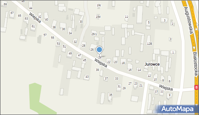 Jurowce, Wiejska, 24, mapa Jurowce