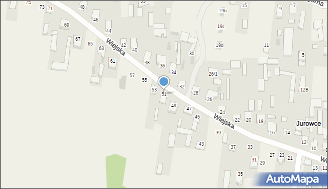 Jurowce, Wiejska, 51, mapa Jurowce
