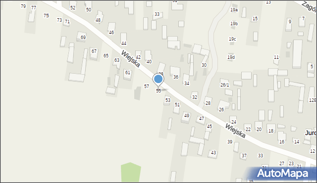 Jurowce, Wiejska, 55, mapa Jurowce