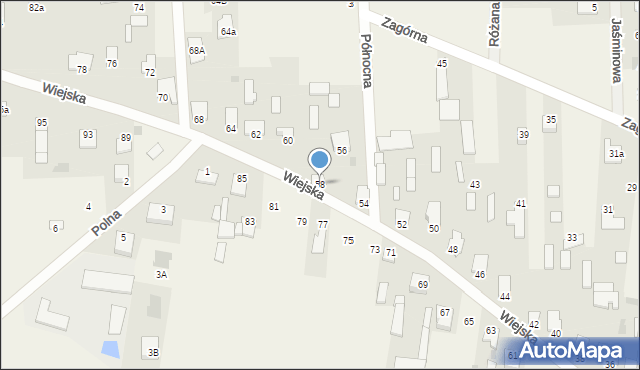 Jurowce, Wiejska, 58, mapa Jurowce