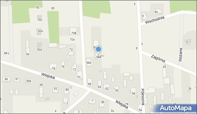 Jurowce, Wiejska, 64a, mapa Jurowce