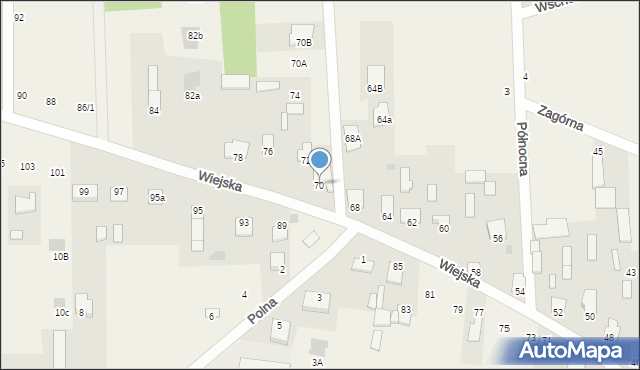 Jurowce, Wiejska, 70, mapa Jurowce