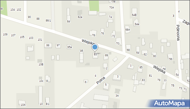 Jurowce, Wiejska, 93, mapa Jurowce