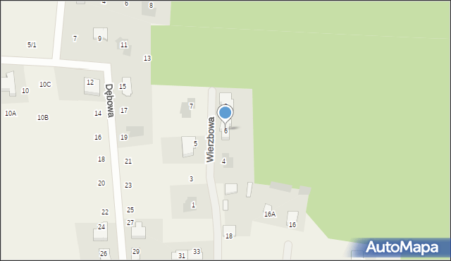 Jurowce, Wierzbowa, 6, mapa Jurowce