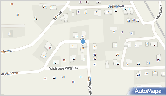Juszkowo, Wichrowe Wzgórze, 6, mapa Juszkowo