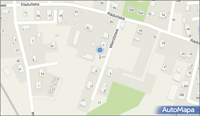 Juszkowo, Wierzbowa, 6, mapa Juszkowo