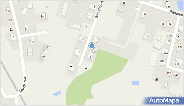 Juszkowo, Wierzbowa, 7, mapa Juszkowo