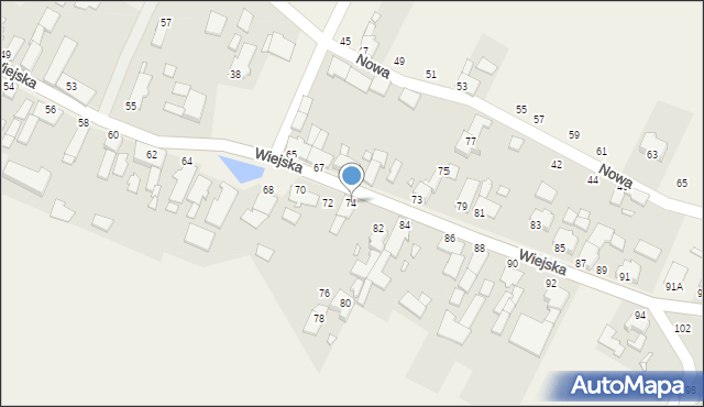 Kadłubiec, Wiejska, 74, mapa Kadłubiec