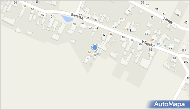 Kadłubiec, Wiejska, 80, mapa Kadłubiec