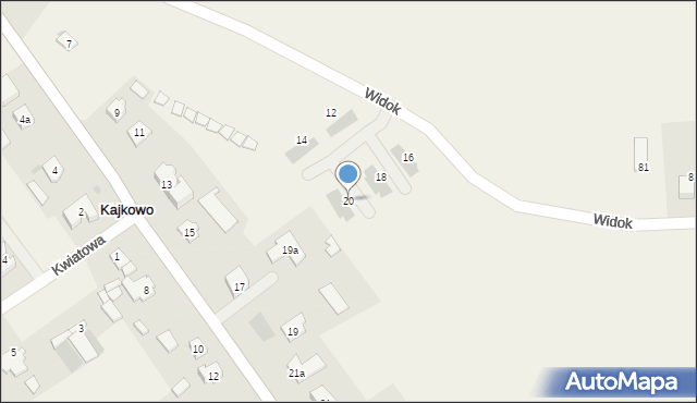 Kajkowo, Widok, 20, mapa Kajkowo