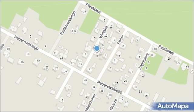 Kalety, Wiejska, 6, mapa Kalety