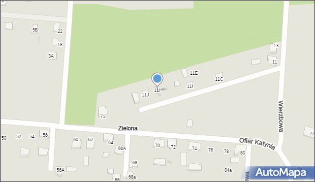 Kalety, Wierzbowa, 11l, mapa Kalety