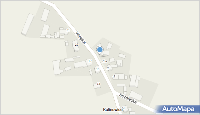 Kalinowice, Wiejska, 22, mapa Kalinowice