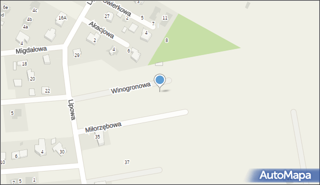 Kalinówka, Winogronowa, 8, mapa Kalinówka