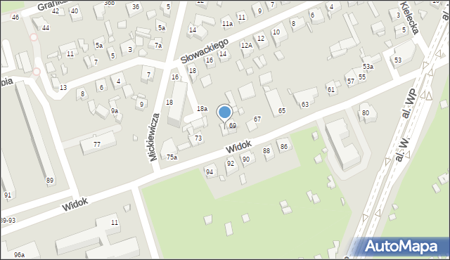 Kalisz, Widok, 71, mapa Kalisza