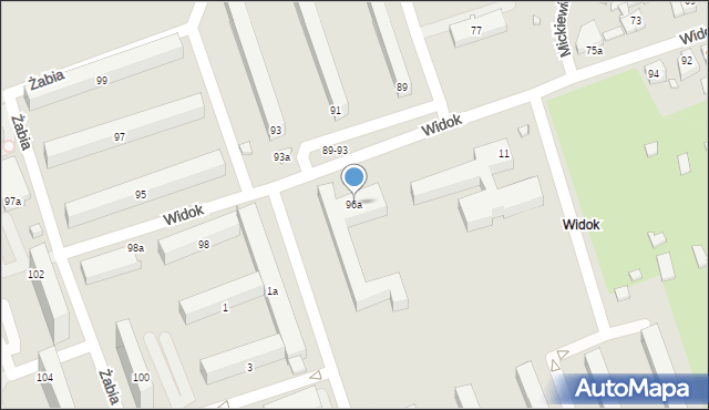 Kalisz, Widok, 96a, mapa Kalisza