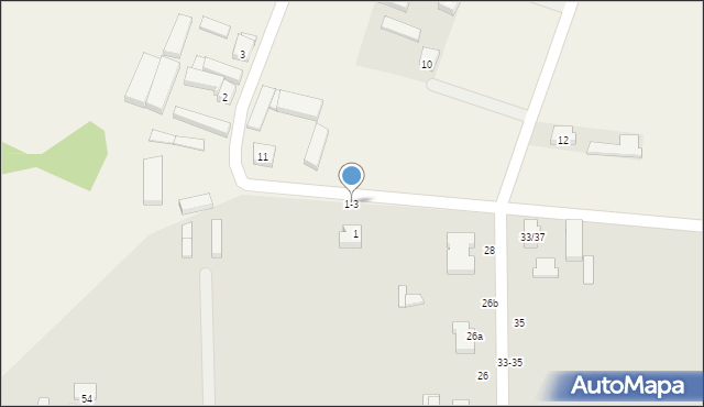 Kalisz, Wiosenna, 1-3, mapa Kalisza