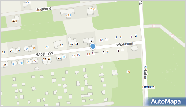 Kałuszyn, Wiosenna, 11, mapa Kałuszyn