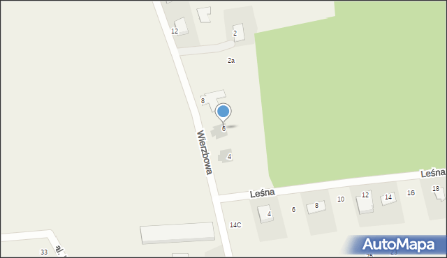 Kalwy, Wierzbowa, 6, mapa Kalwy