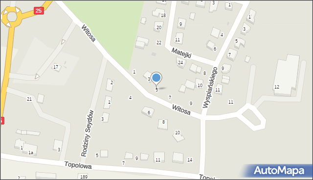 Kamień Krajeński, Witosa Wincentego, 5, mapa Kamień Krajeński