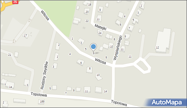 Kamień Krajeński, Witosa Wincentego, 7, mapa Kamień Krajeński