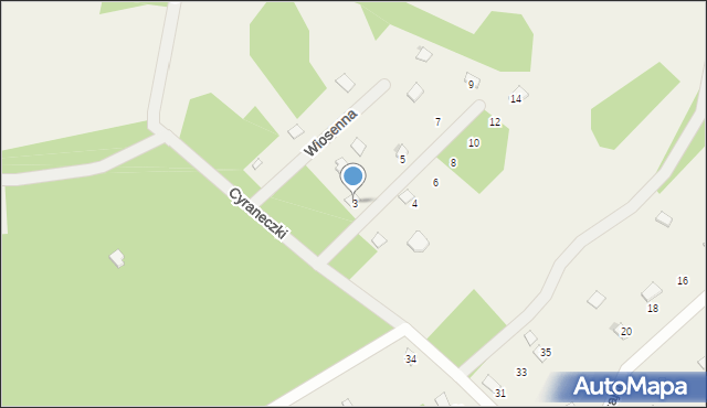 Kamieńczyk, Wiosenna, 3, mapa Kamieńczyk